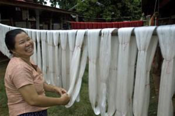 Fair trade scarves & rural development in Laos