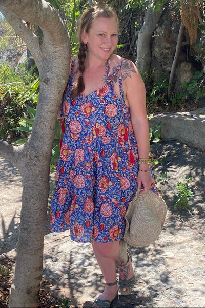 cotton strappy sun dress