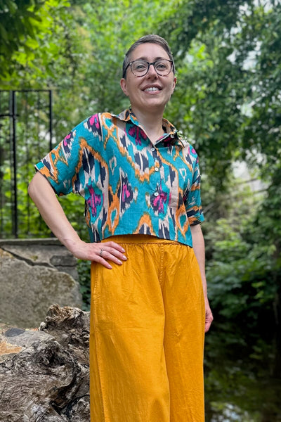 fair trade ikat print shirt