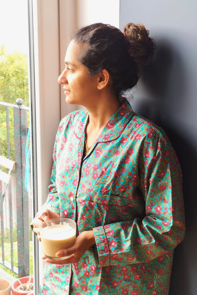 Block print Cotton Pyjamas Set