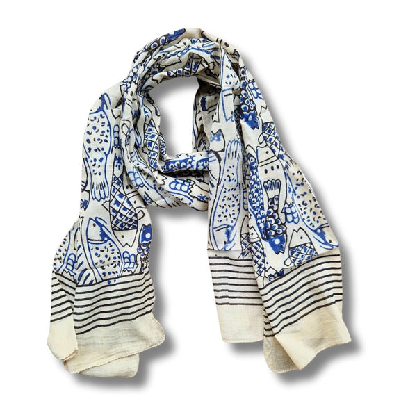 Block print scarf discount