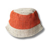 orange bucket style hemp sun hat