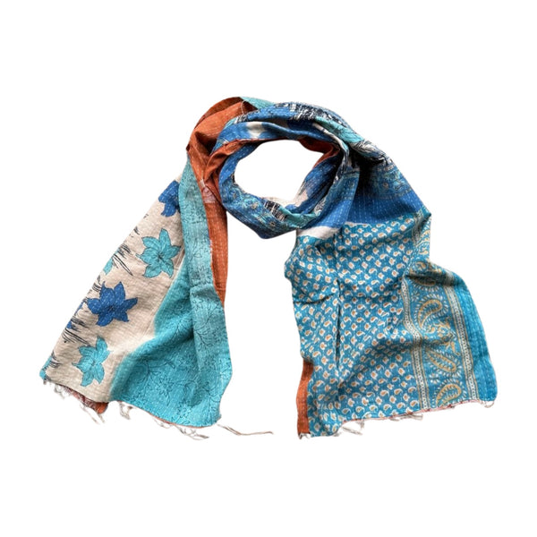 Vintage Kantha Stitch Indian Cotton Scarf – From The Source