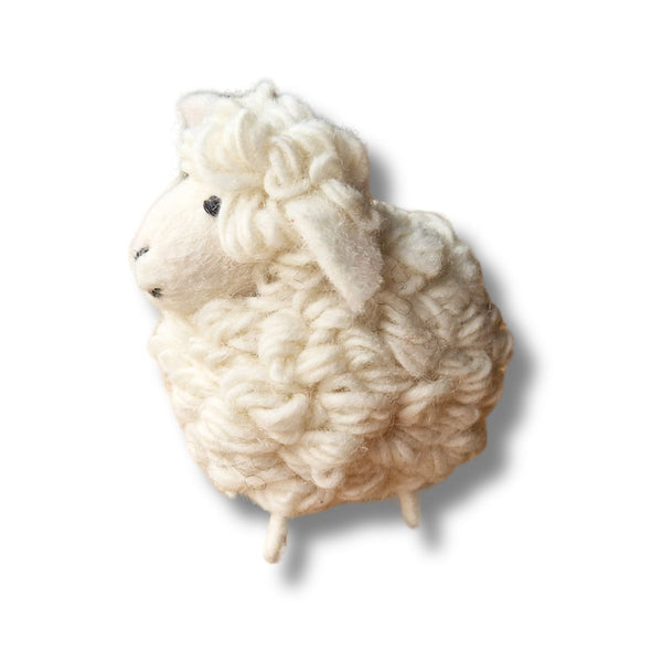 herdwick style felt sheep ornament