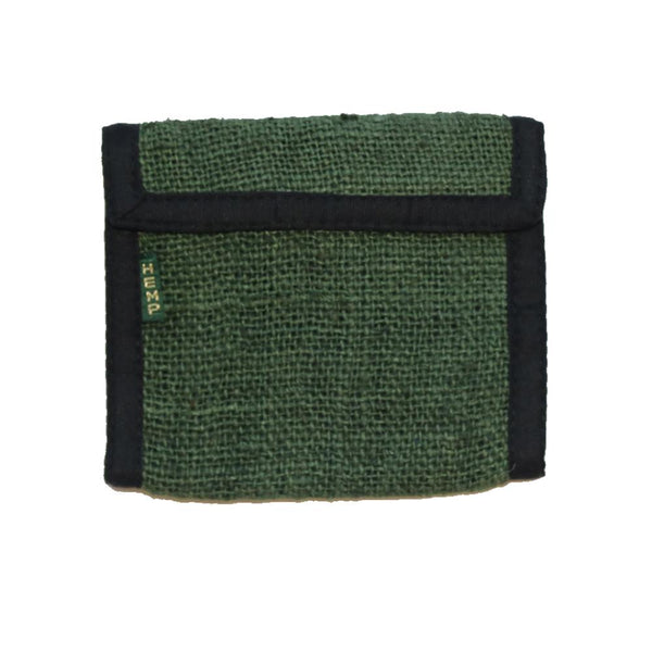 green hemp wallet bi-fold