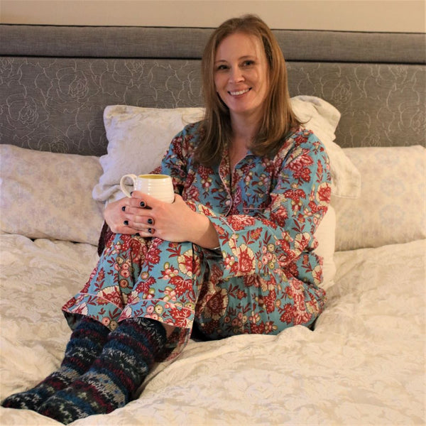 Block print Cotton Pyjamas Set