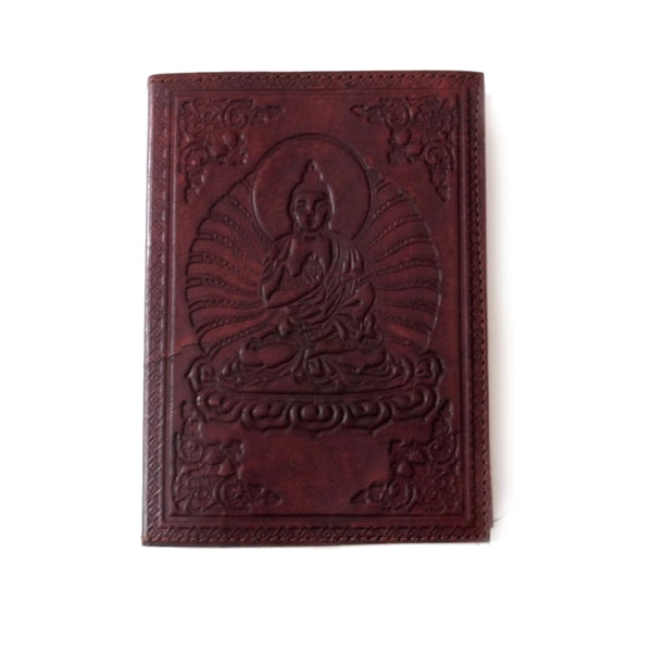 buddha embossed fair trade leather journal