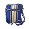 fair trade lightning striped gehri cotton cross body shoulder bag from Nepal