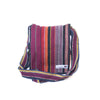 fair trade ember colourful striped gehri cotton four pocket shoulder bag from Nepal