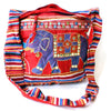 fair trade red elephant embroidered bag sourced from india