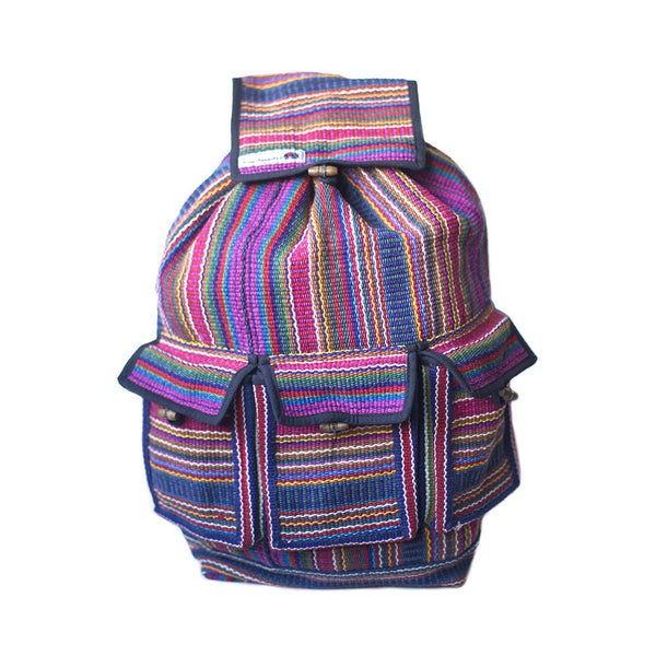 Large Fair Trade Rucksack in a Colourful Hippie Style From The