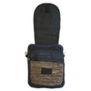 open view navy hemp shoulder bag from nepal
