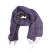 purple contrast stripe silk scarf