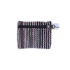 fair trade black white striped gehri cotton coin purse from Nepal