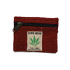 red hemp coin purse