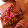 unusual weaving tuscan shades orange stripe silk scarf