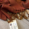 closeup Tuscan colours woven silk scarf