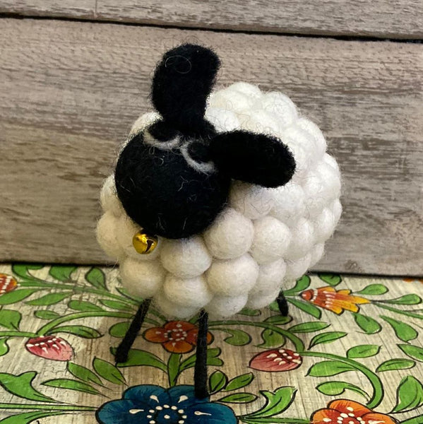 felt sheep ornament