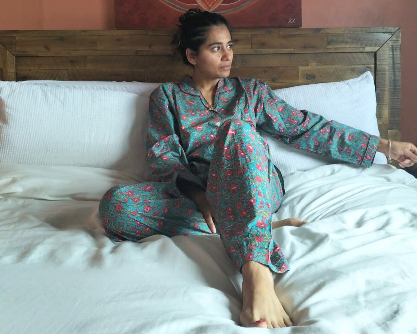 block print cotton pyjamas