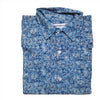 blue ajrak hand print men's shirt