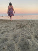 block print cotton dress in sunset