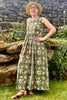 floral hand printed cotton summer dress