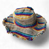 rainbow stripe hemp hat
