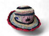 crochet stripe hemp sun hat