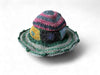 crochet stripe hemp sun hat