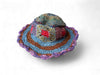 crochet stripe hemp sun hat
