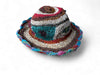 crochet stripe hemp sun hat