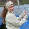 hand knitted wool jumper and accessories