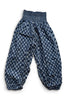 navy geo print summer harem pants