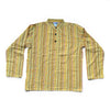 Stripy Nepalese Cotton Grandad Shirt