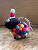 fairtrade rainbow  felt sheep Christmas tree ornament