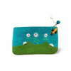 floral handmade fair trade felt purse from Nepal 