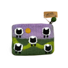 sheep design handmade fair trade felt purse from Nepal 
