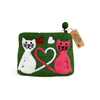 love cats handmade fair trade felt purse from Nepal 
