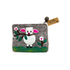 sheep and flower handmade fair trade felt purse from Nepal 