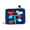 love birds handmade fair trade felt purse from Nepal 