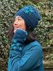 blossom embroidered wool beanie