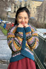 hand knitted cropped woollen cardigan