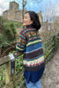 hand knitted nepalese lambswool zip through cardigan