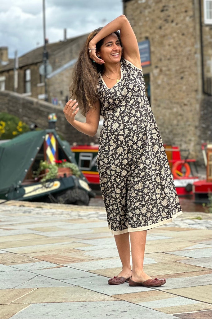 hand print cottojn dress from Jaipur