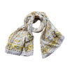 Scarf with floral pattern on a white background