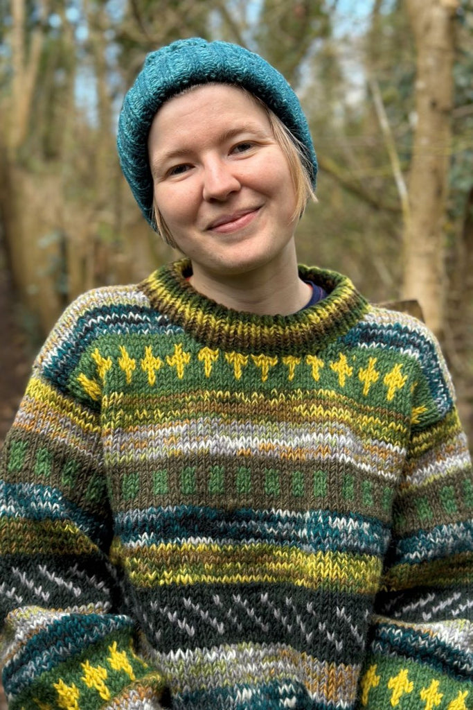 hand knitted wool jumper from Nepal