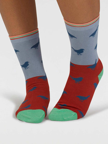 Birdie colour block women's bamboo socks