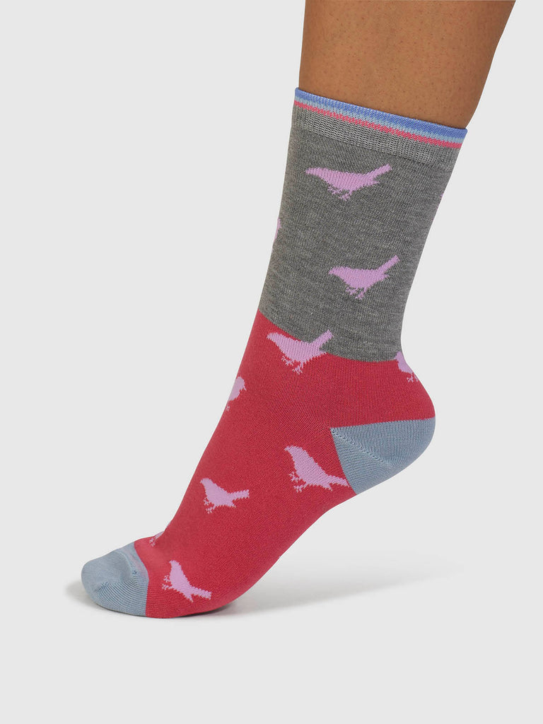 Birdie colour block women's bamboo socks