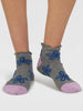Daisee Textured Flower Bamboo Ankle Socks