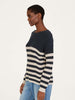 Gianna Organic Cotton Striped Jumper - Navy